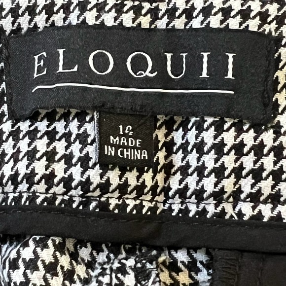 Eloquii Women’s Black & White Houndstooth Pants 14  NWT - Picture 8 of 11